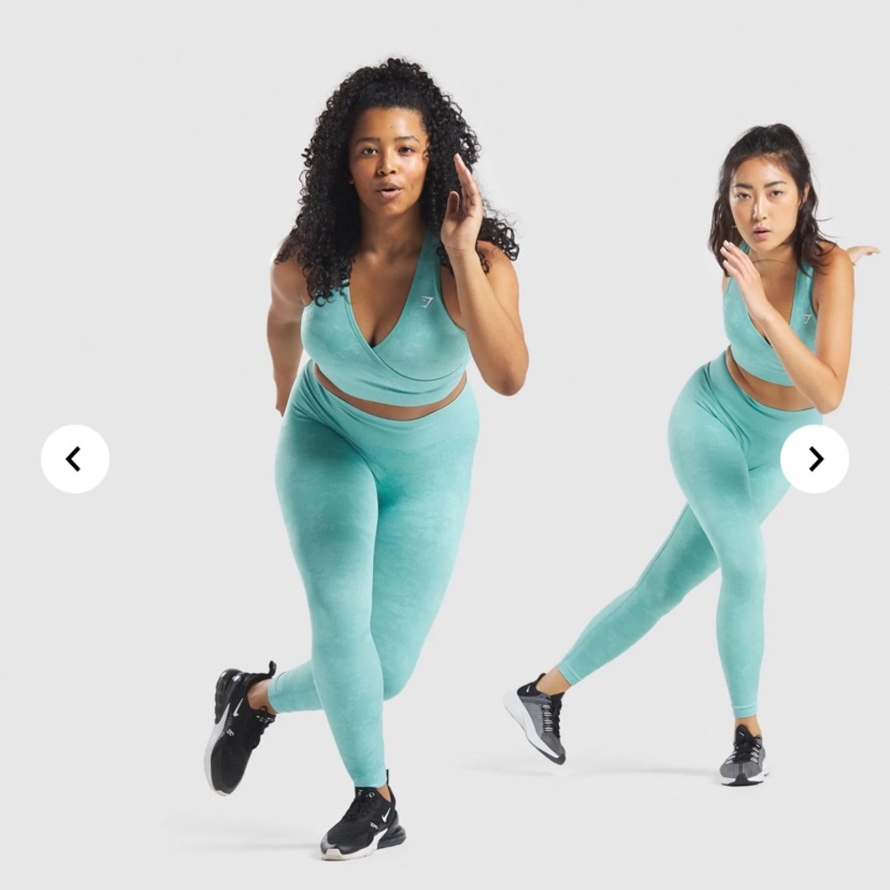 GymShark light blue camo leggings
